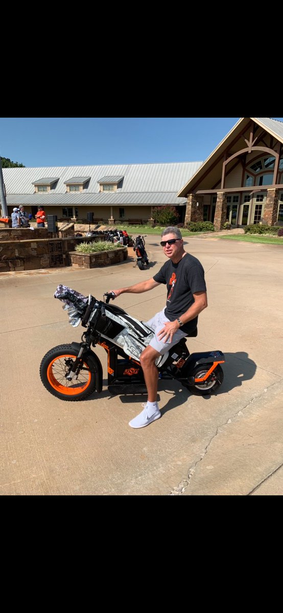 #Finnscooters Sweet ride at Oklahoma State Cowboy Golf Pro am .