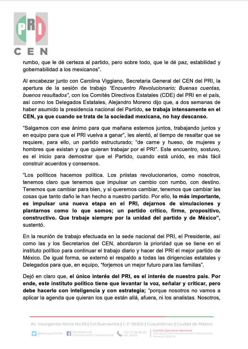 PrensaCENPRI's tweet photo. #Comunicado | Ante la angustia por los malos resultados del #GobiernoFederal, la ciudadanía voltea nuevamente hacia nosotros, porque el @PRI_Nacional tiene proyecto y sabe hacia dónde ir: @alitomorenoc 
 
📄 https://t.co/vggAhsKzDH https://t.co/LMCCrYkZaG