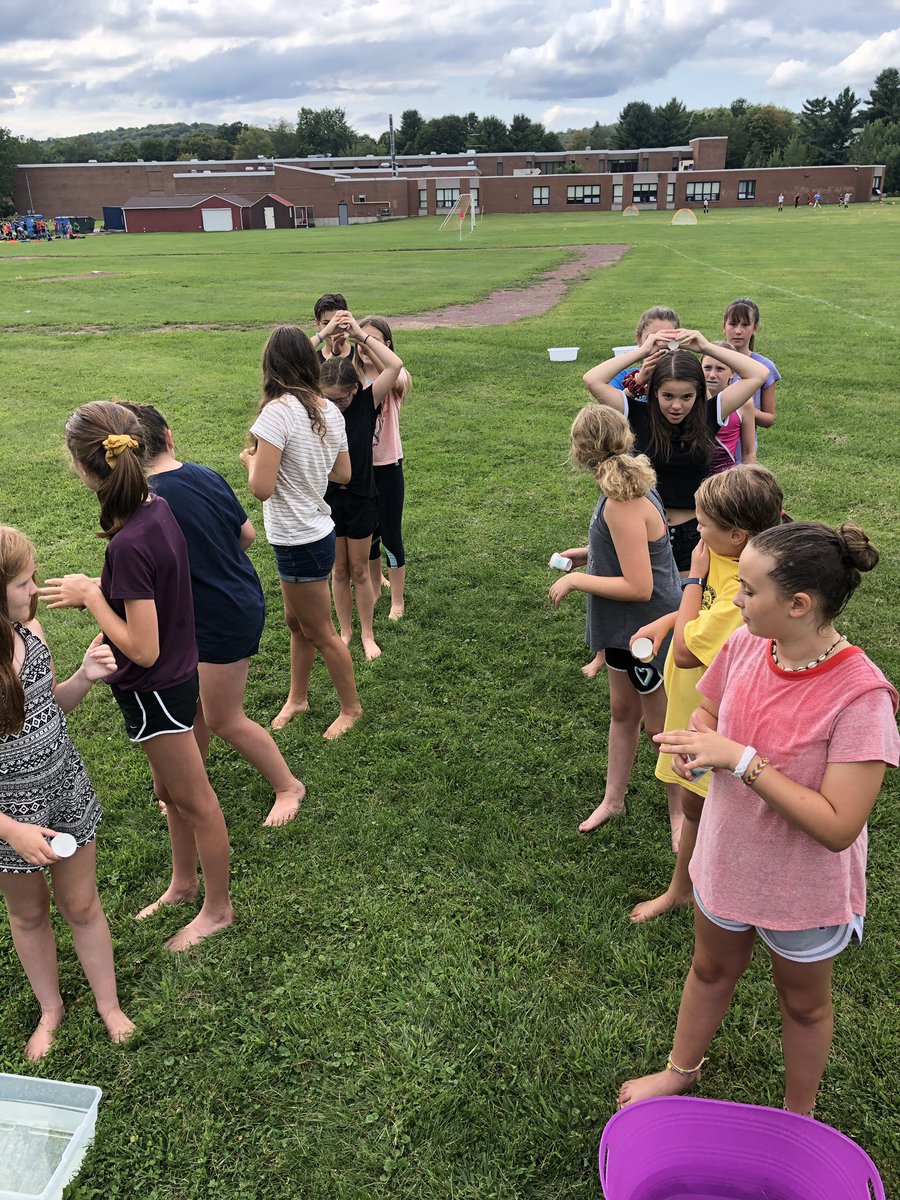 kate_roberge's tweet photo. When it’s hot out, you do fun water games to pass the time and get to know one another. ❤️🖤 #BRMSFH #Buildingstronghumans #alwaysworktogether https://t.co/Zvb8W8YiE6