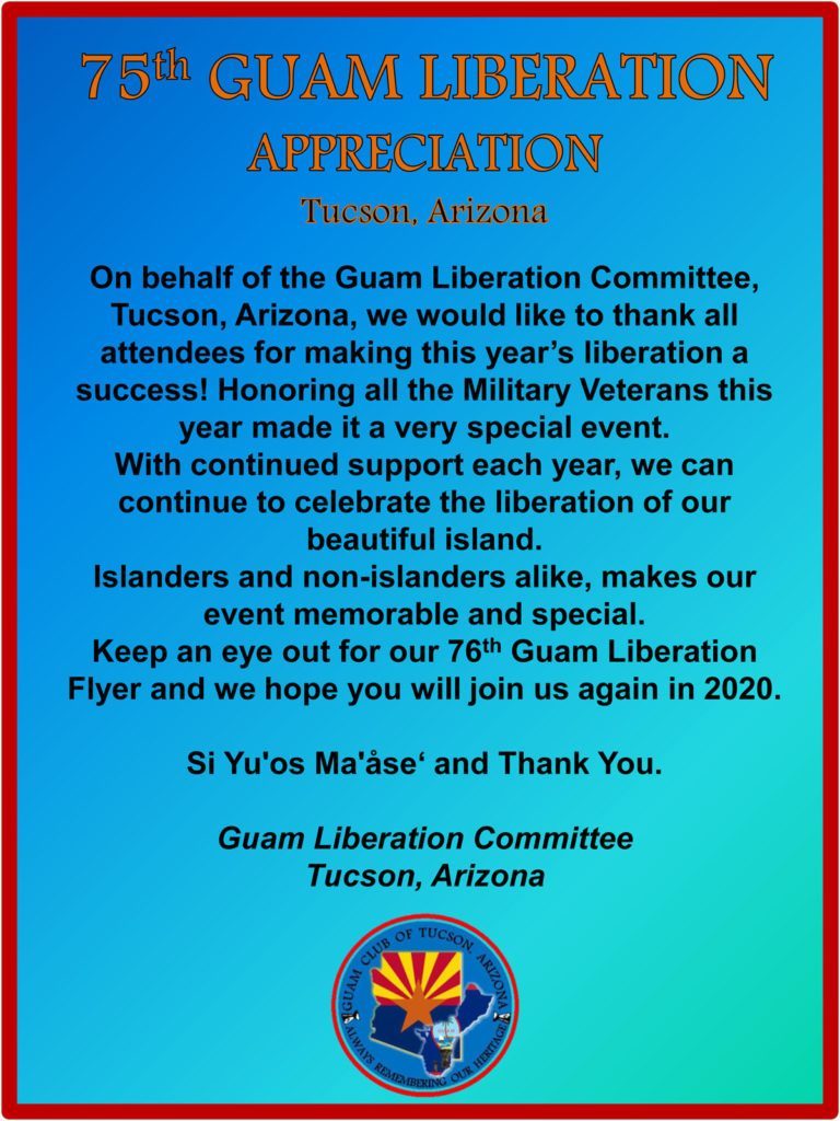 GuamLiberation's tweet photo. Si yu’os ma’åse’ from Tucson, Arizona! https://t.co/5u15nQOutT https://t.co/wEu2SocgQi