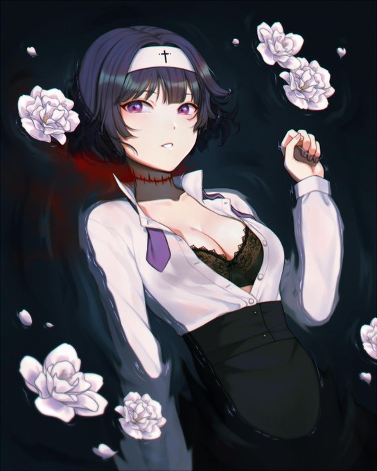 Commission of beautiful Guillotine (OC belongs to @RezoSempai) >w<)/ 