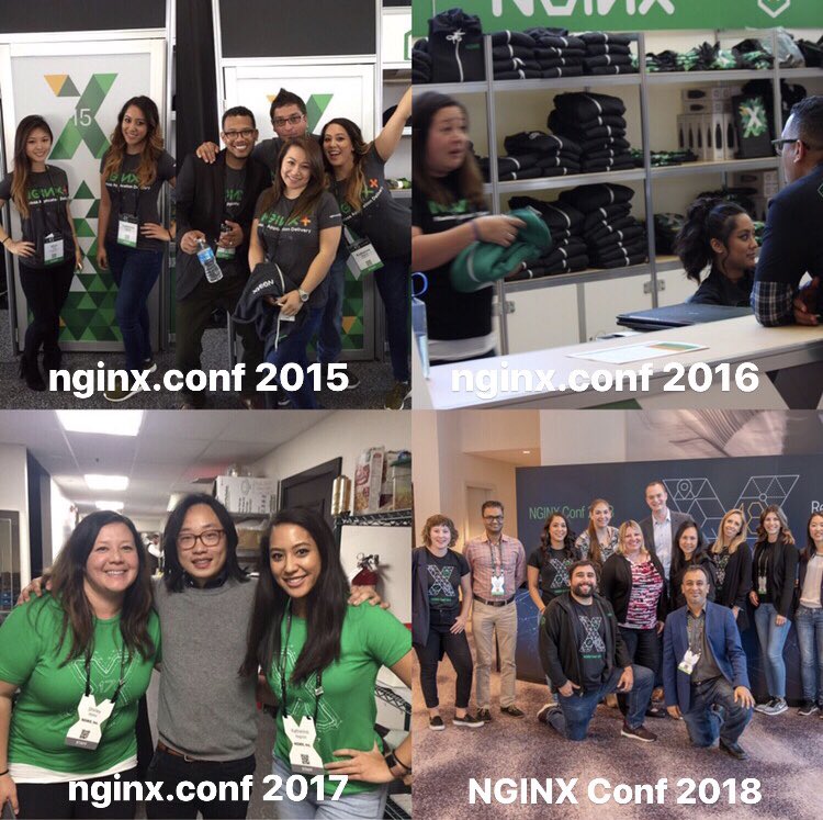 KatherineBagood's tweet photo. As we prepare for next week’s festivies in Seattle, I’d like to share an evolution of my journey at #NGINXConf throughout the years. 

Behind the scenes is where all the magic happens. Follow me all next week as I document my perspective from BTS. https://t.co/3HNBb9UD7N