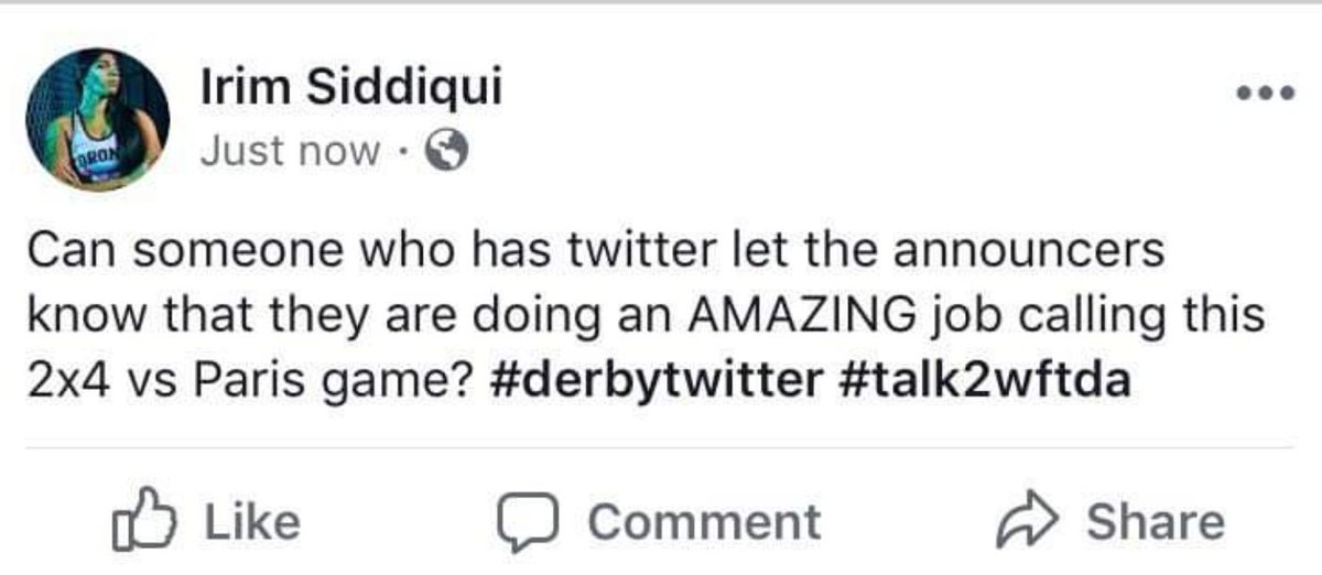 Ahem, the important part #talk2wftda Wrecker has some appreciation to share: