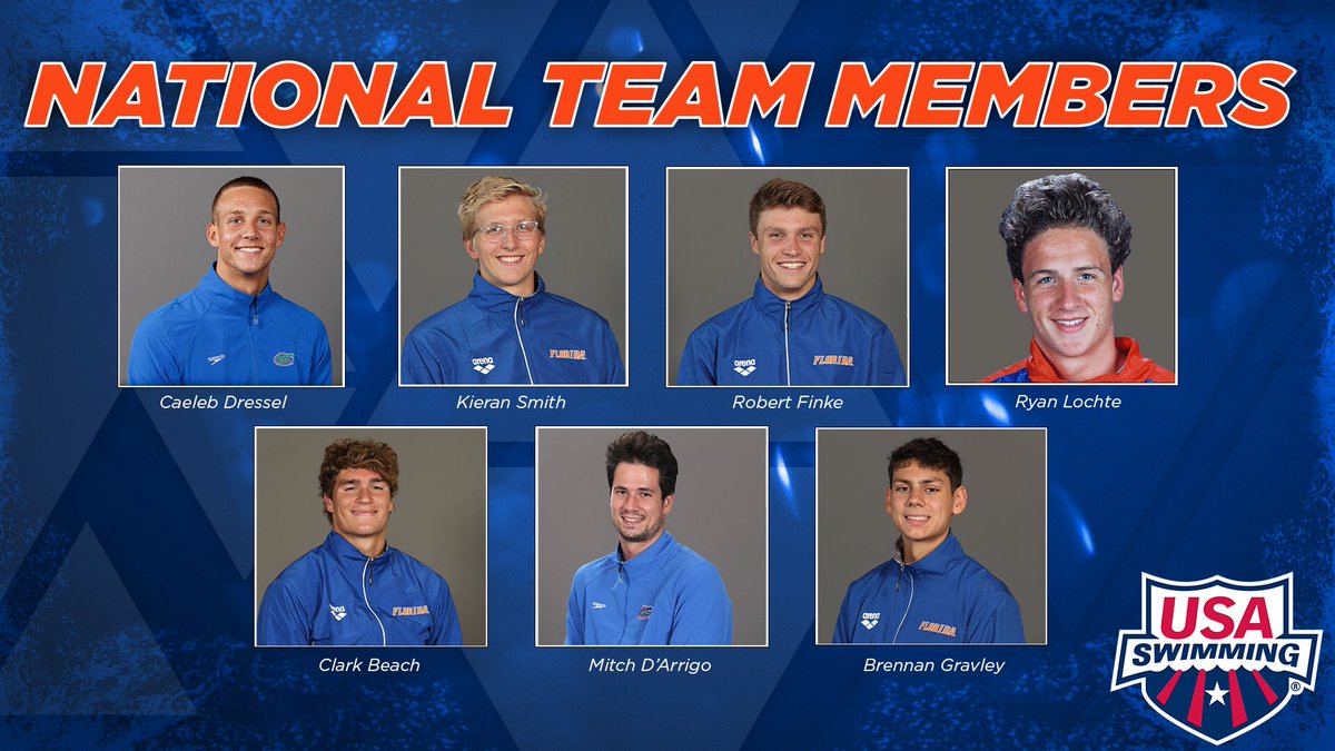 GatorsSwimDv's tweet photo. A total of 7 men’s swimmers earned spots on the U.S. National Team!!
#GoGators #GatorsAlways https://t.co/VXylZYLOpw