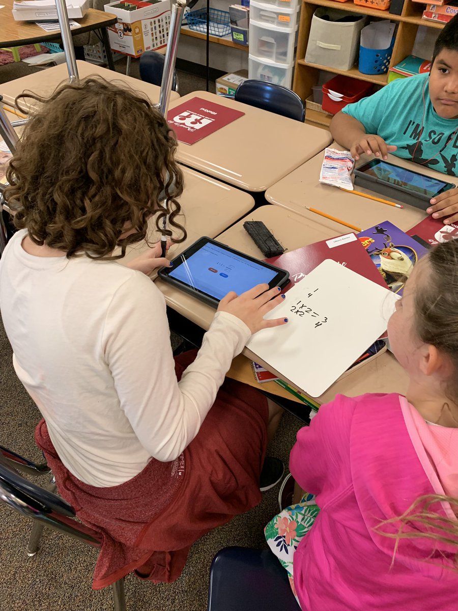 AlanaStothert's tweet photo. All hands on deck! Today in study hall while @Mrs_Lausten and I were pulling groups, student leaders lead their own small groups to work through tough fraction problems Students can #teachup too! @MontclairElem @MPSElemEd @MillardPS #proud2bMPS #5thgrade #megaroom https://t.co/CLi5VHO3zA