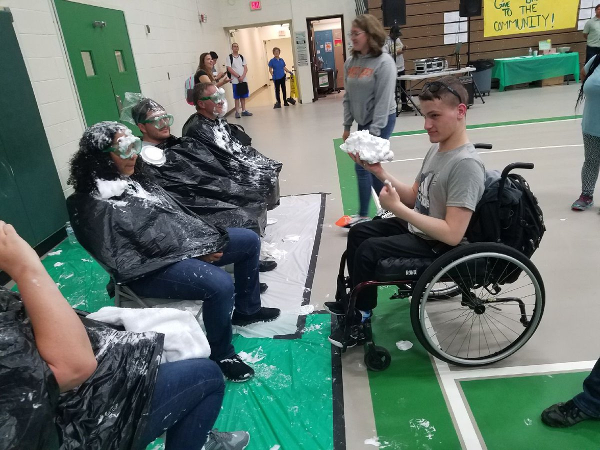 BlakeBoshnack's tweet photo. What a great event by the PTHS Character Ed team! The Perseverance challenge (toxic meltdown) and the Empathy toss (pie a teacher for charity) was epic, or should I say epig! @PTHSCharacter @CharacterDotOrg @careacter @ms_trossbach @clszalma78 @PrincipalPTHS1 #CharacterStrong https://t.co/WjRfa9atfw