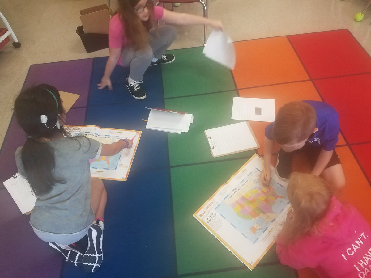 marlowepayne_'s tweet photo. Students practiced cardinal and intermediate directions by "map dancing" with a partner. @UnionESNC https://t.co/f0DLpElT4E