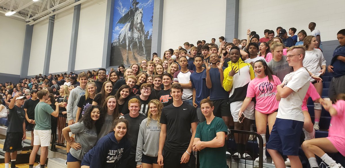 iLive2teach's tweet photo. @CPCavCrazies Great student section at the Volleyball game tonight! Go Cavs!! https://t.co/h5dTjbGwV0