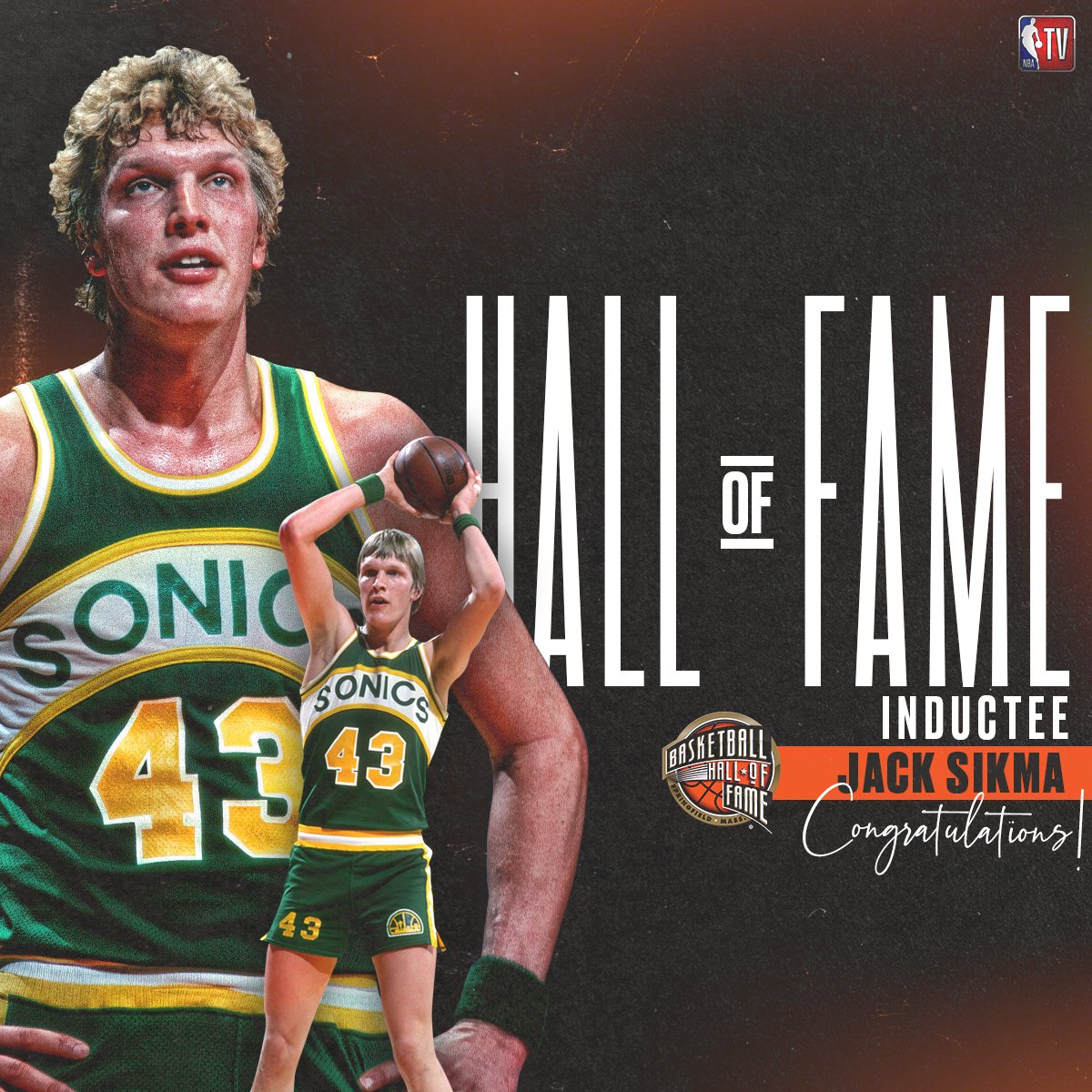 NBATV's tweet photo. Congrats to new @Hoophall member, Jack Sikma! 👏
￼
#19HoopClass https://t.co/wSfihZRcLA