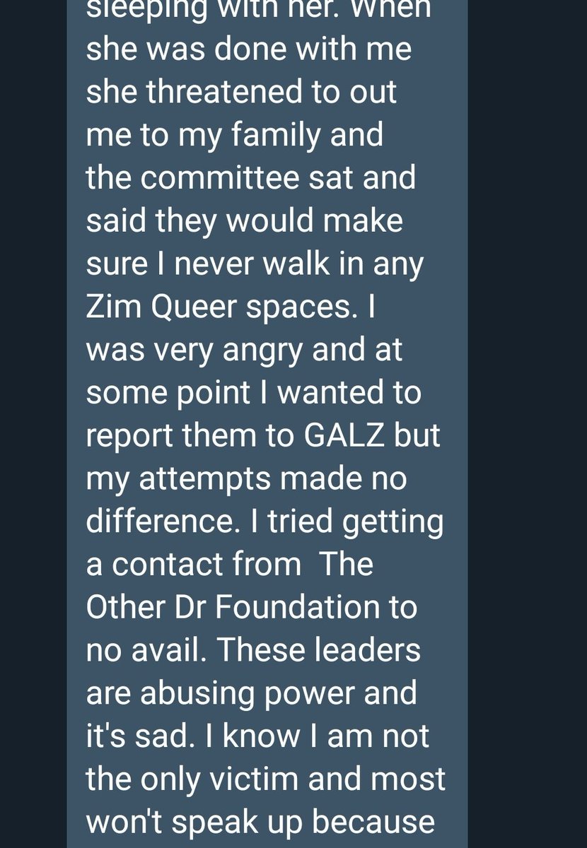 SurvivorZW's tweet photo. @QueerSurvivors Why are you protecting this filth. Is it because we are from Zimbabwe and we don't deserve to be heard? So it is ok to remove Audrey yet you left Chef Cola who is also from Zimbabwe and is not "safe" as it has been put @QueerSurvivors  we will not be silenced. #QueerCallOut https://t.co/KYa7s6LOTw