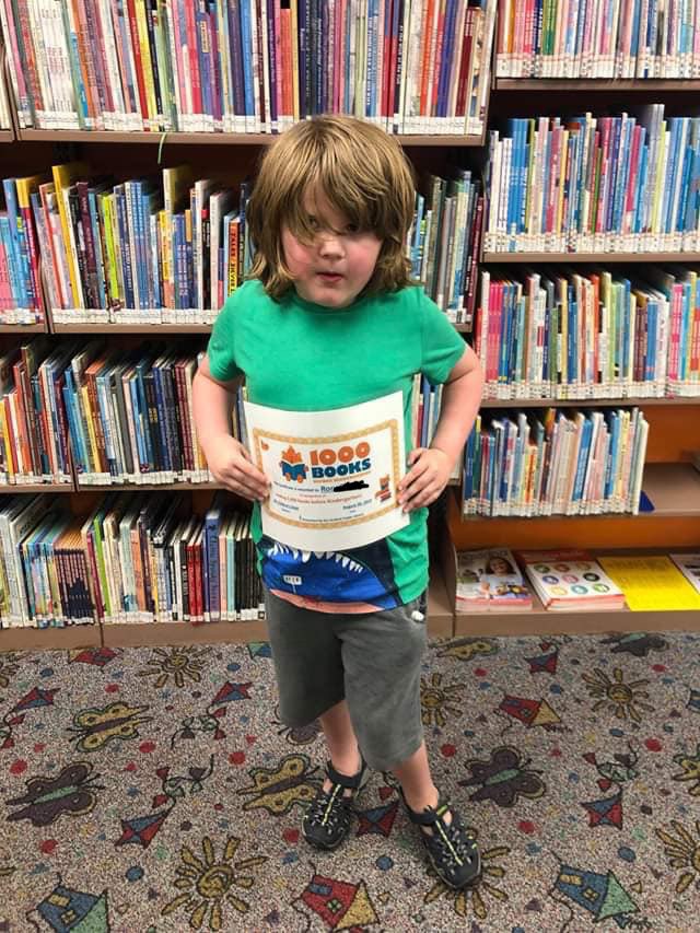 splchildrenslib's tweet photo. Congratultions to Rory for completing 1,000 Books Before Kindergarten! ππππ #1000books #1000booksb4k #splchildrens https://t.co/zPNC6b25yj