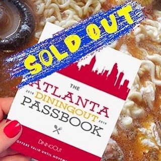DiningOutAtl's tweet photo. Thank you all for your support of the 2018-19 Atlanta DiningOut Passbook! We are officially SOLD OUT. Look for the pre-sale of the 2019-2020 Passbook this Fall. Meanwhile, continue to use your #diningoutatlpassbook to enjoy 2-for-1 entrees at 100+ Atlant… https://t.co/TDa1z2nDfg https://t.co/jWqEffqhN6