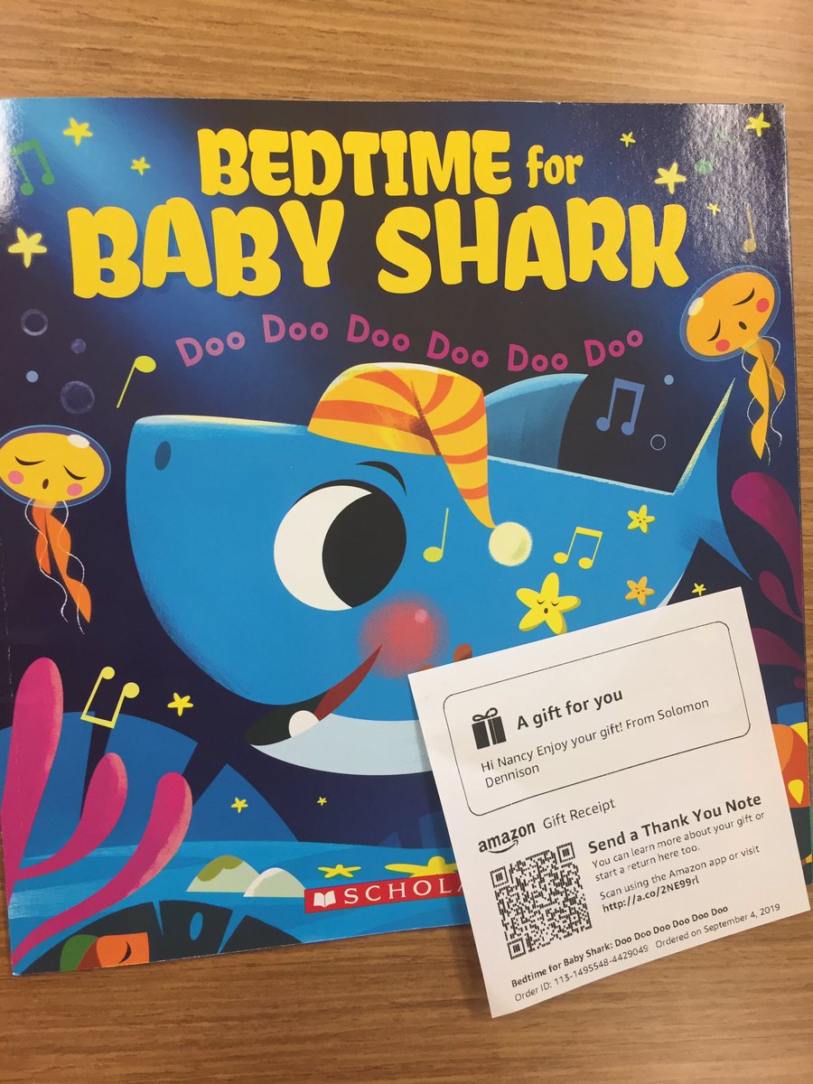 RodriguezN2017's tweet photo. So blessed to have received this book for the office from #clearthelists Thank you so much Dennison Family 📚 https://t.co/r37uufZigf #clearthelist #babyshark #books #thankyou #officereading https://t.co/T0QdF2uXP6