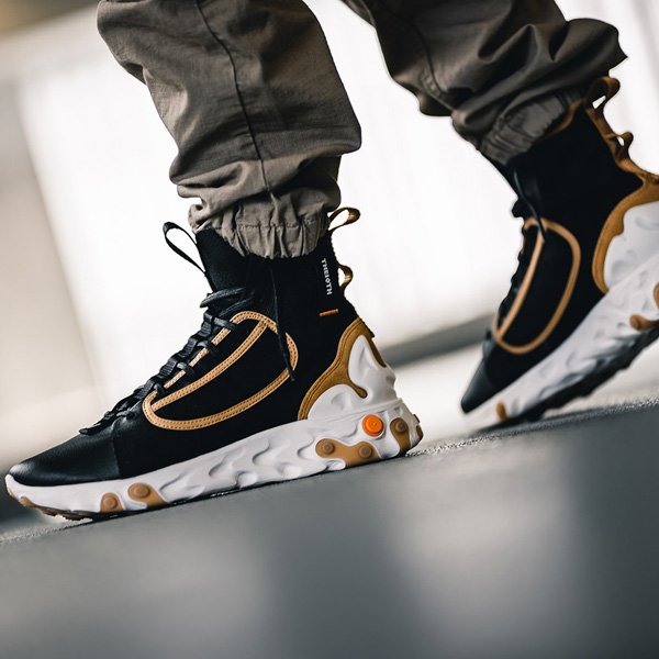 nike react ianga black wheat