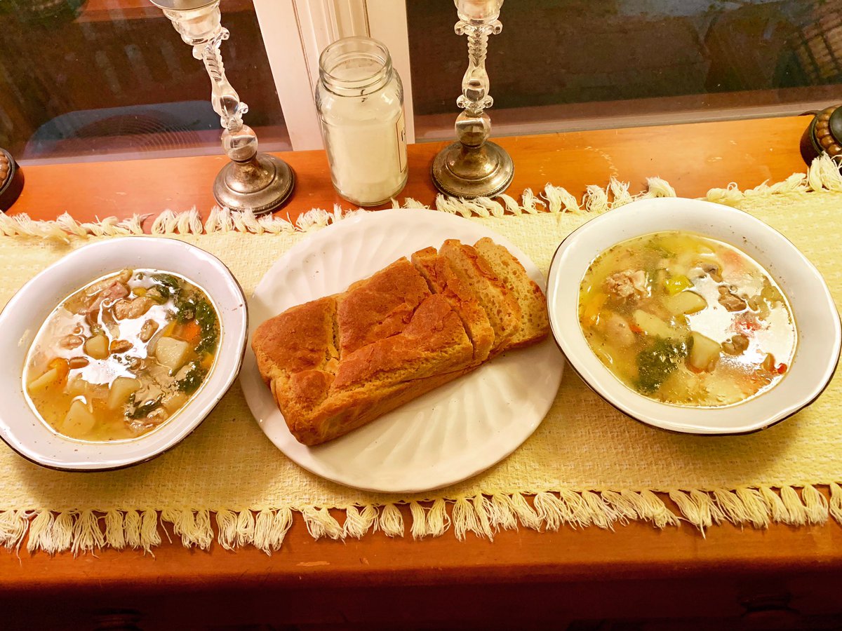 ultramiriam's tweet photo. First cold & wet Friday in #september Perfect time to make Paleo soup & to bake Paleo bread for dinner! #dinnertonight #healthty #chicken #vegetablesoup #paleo #soup #paleobread #homebaking #homecooking #perfecttogether https://t.co/mopMJR8tNp