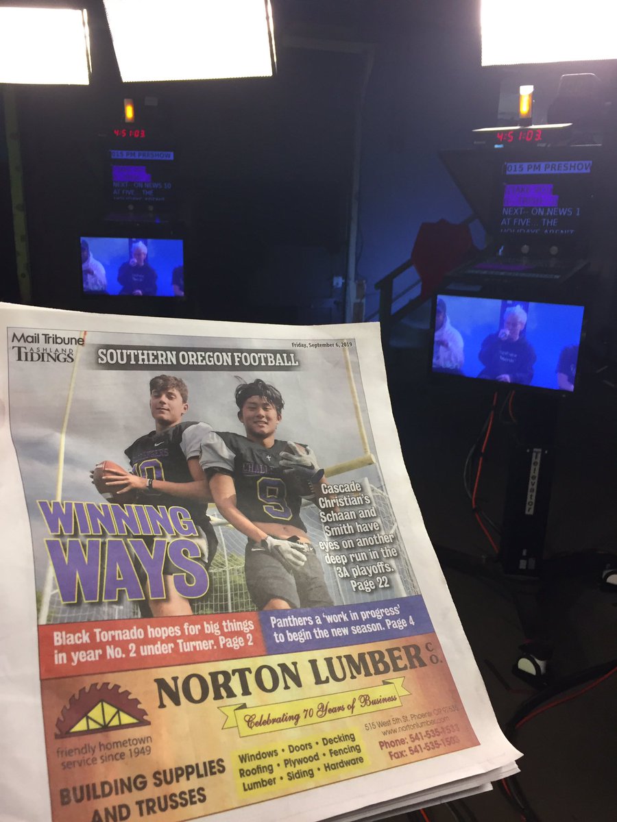 brian_schnee's tweet image. Join us on @KTVL at 5!

I’ll be chatting with @mailtribune Sports Editor @TimTrower RE: #SOFNF 🏈