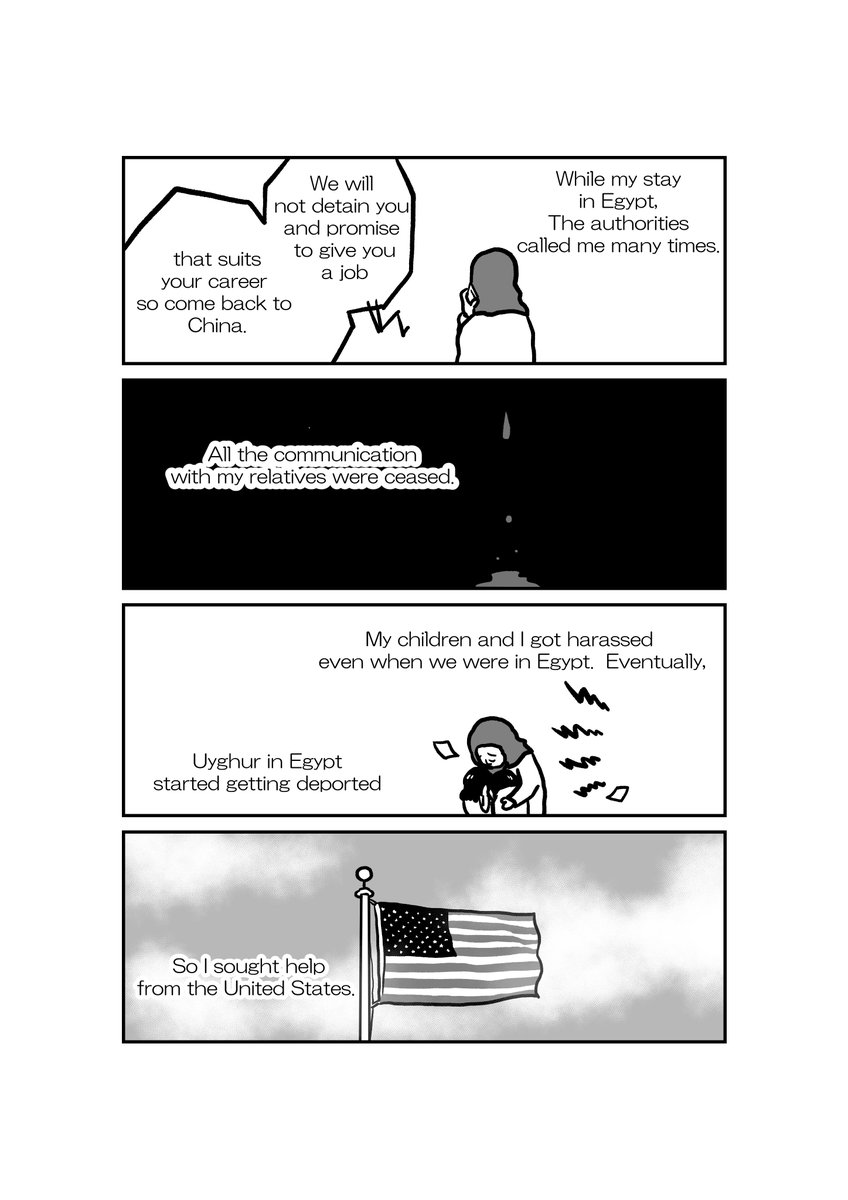 Comic[What has happened to me]~A testimony of a Uyghur woman~ 4/5
マンガ「私の身に起きたこと」
#FreeUyghur #ウイグル #東トルキスタン #Uyghurs 