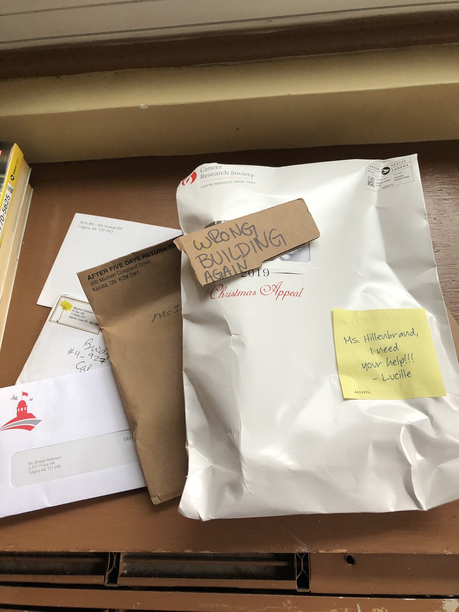 ramirez_edu18's tweet photo. @canadapostcorp I know 1 and 7 are kinda similar but this has been going on 1 (not 7) year. ridiculous. Makes me wonder how much mail I’ve not gotten https://t.co/CziMitWwJ0
