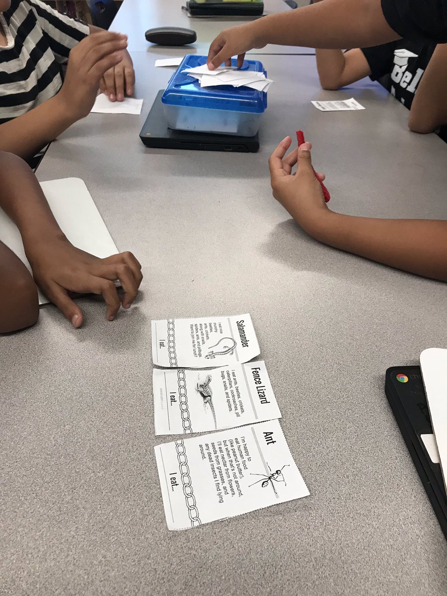 Mrs_RidenourBVE's tweet photo. Fun way to end our week! How long can you make your food chain??? #eatorbeeaten #room24
@BelleviewDogs @Mrs_RidenourBVE https://t.co/Bj2LycZM8p