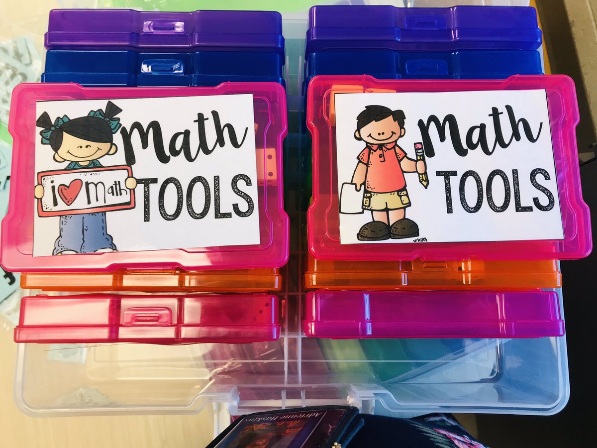 chalkandgrace's tweet photo. So excited we made it through the first week!! #MathToolkits🧰 are made and binders are ready to be filled. We went over our expectations for #MathWarmups🏃🏽♂️ We will start small groups next week and establish expectations and procedures. #HaskinsCadets🚀 @CCPSk5math #GuidedMath https://t.co/OcgvePOHJn