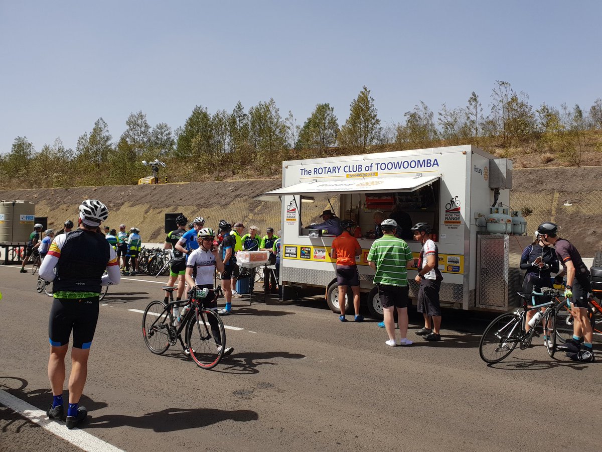 #ridetherange2  rotary cycle event on the new toowoomba bypass