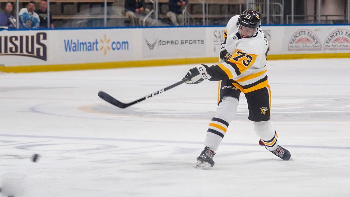 Pittsburgh Penguins defenseman Pierre-Olivier Joseph (73) during