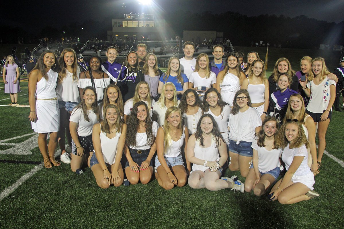 RoanokeSchools's tweet photo. During half-time, members of Patrick Henry High School's Forensics &amp; Girls Swim Team received their rings for winning state championships.  Congrats Patriots! https://t.co/4hfA1GGjMc