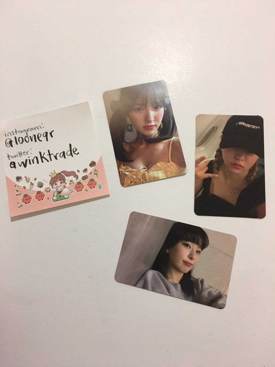 winktrade's tweet photo. [WTT] red velvet 💛

wendy &amp; seulgi: any irene photocard on wishlist (though i prefer equivalent)

yeri photocard: only trade to the equivalent (day 2 - b) or guidebook

loc: usa

@pctradeusa @redvelvet_trade @girlgrouptrade https://t.co/QNceOMvMu2