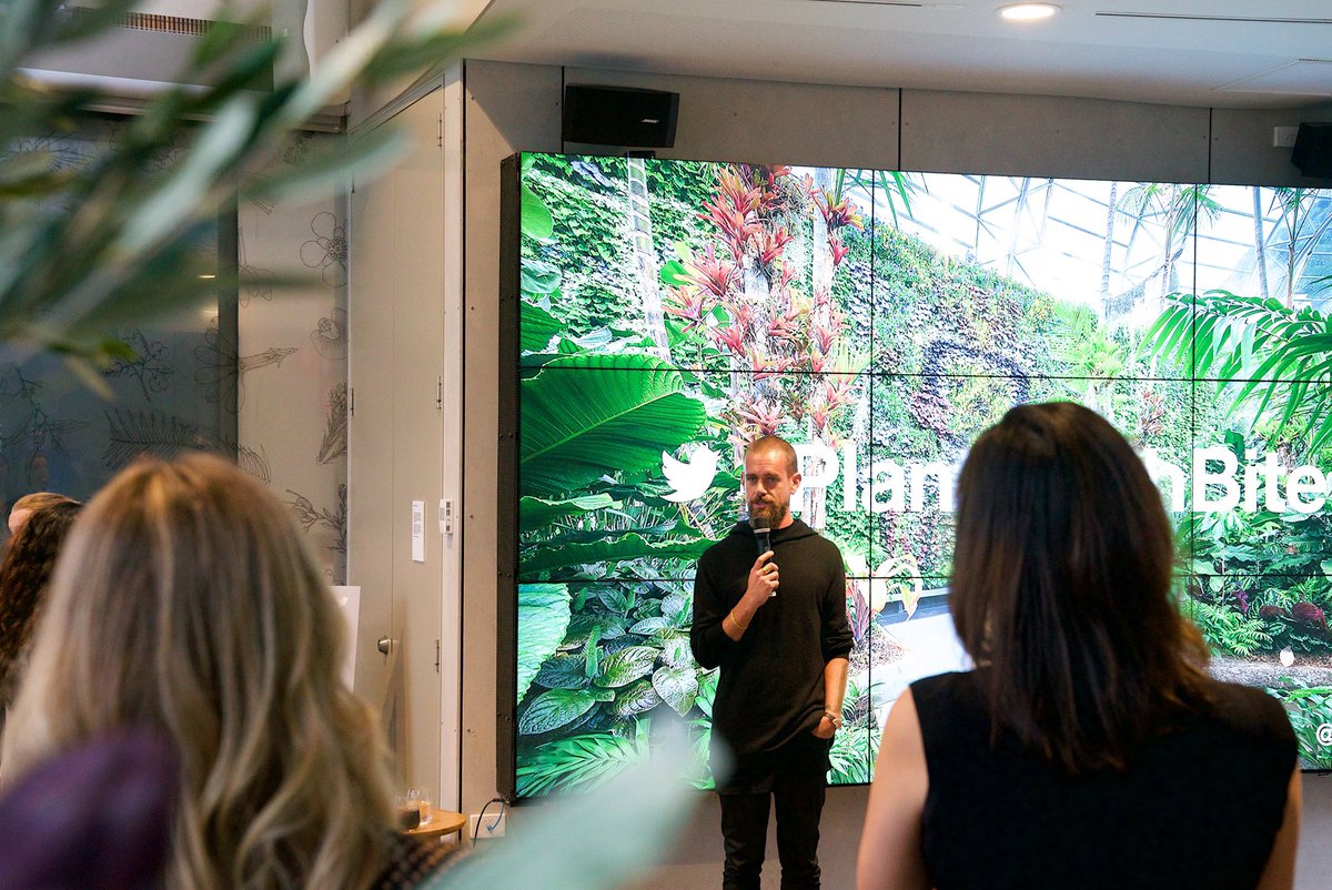 Jack speaking to group of people at the Calyx