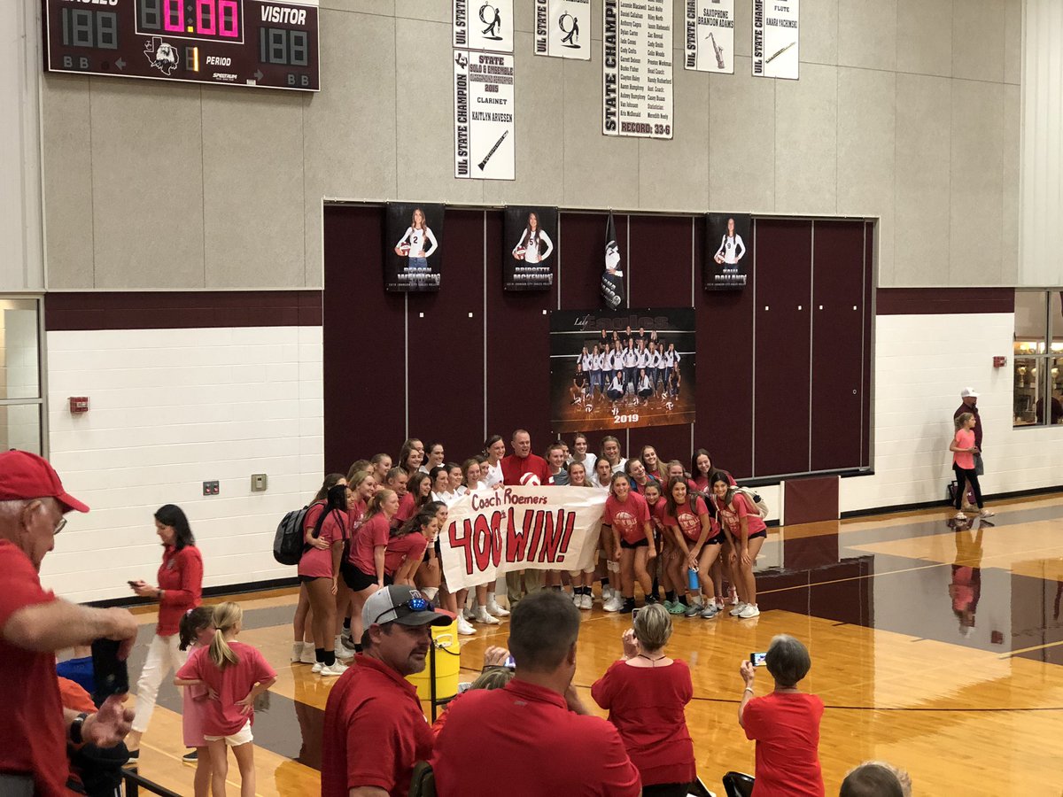 Congratulations to <a href="/fredvolleyball/">Battlin’ Billie Volleyball</a> Coach Jason Roemer on his 400th career win tonight. Johnson City made the team work going to five sets to earn the win. Well deserved, it’s good to have you home Coach! #400