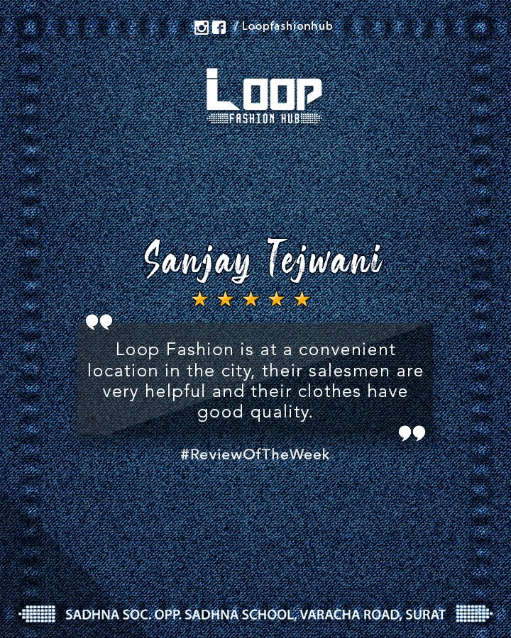 LoopFashionHub's tweet photo. Your reviews mean a lot to us!
.
.
.
#HappyCustomers #Review #Fashion #Clothing #MensFashion #Style #ClothingShop #Outfits #CasualWear #Jeans #Shrugs #BrandedShirt #PartyWear #Formalwear #WesternOutfits #Stylish #Lifestyle #FashionApparel #Tshirts #Fashionstore #LoopFashionhub https://t.co/woZgOhCsDR