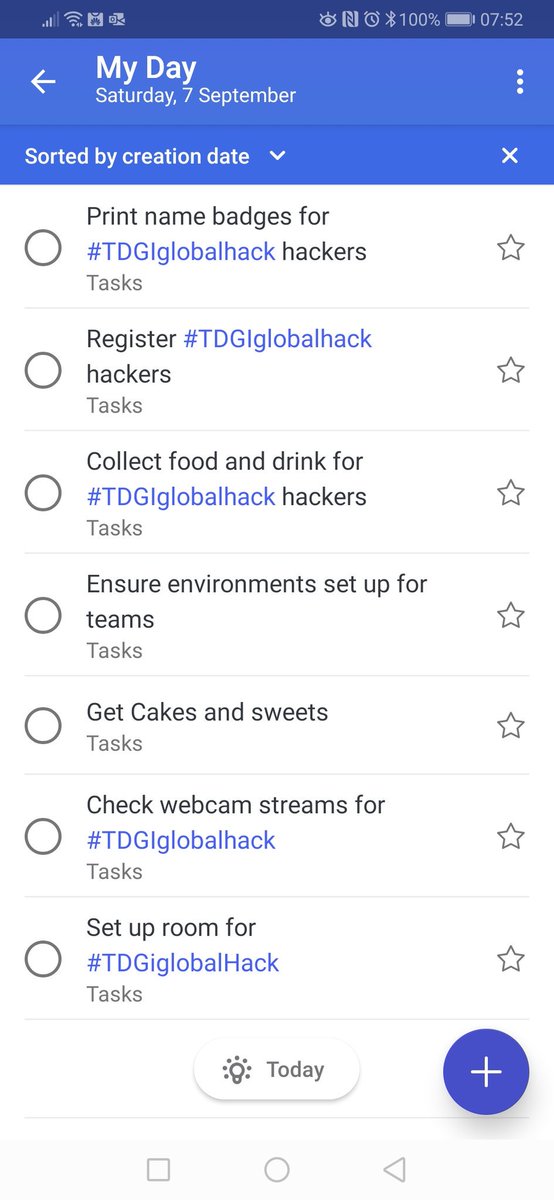 Bearded365Guy's tweet photo. @365CRC only a small @MicrosoftToDo list for us today in the final stages of setting up the #TDGIglobalhack today. Region 1 is under way region 2 kicks off later this afternoon. @WeAreTDG @TechNetUK @MicrosoftUK #PowerApps #Dynamics365 #hackforeducation #global https://t.co/9hFVdAJbPk