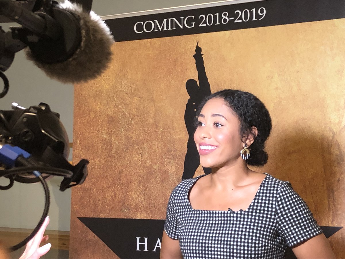 KTULNews's tweet photo. Tonight at 10pm @NeileJones talks with Oklahoma native and Hamilton star, Erin Clemons ... Hear her message for you! ps. You can still get tickets! @bwaytulsa #OklahomaNative #Hamilton #HAM4HAM https://t.co/MYMerfhfz9
