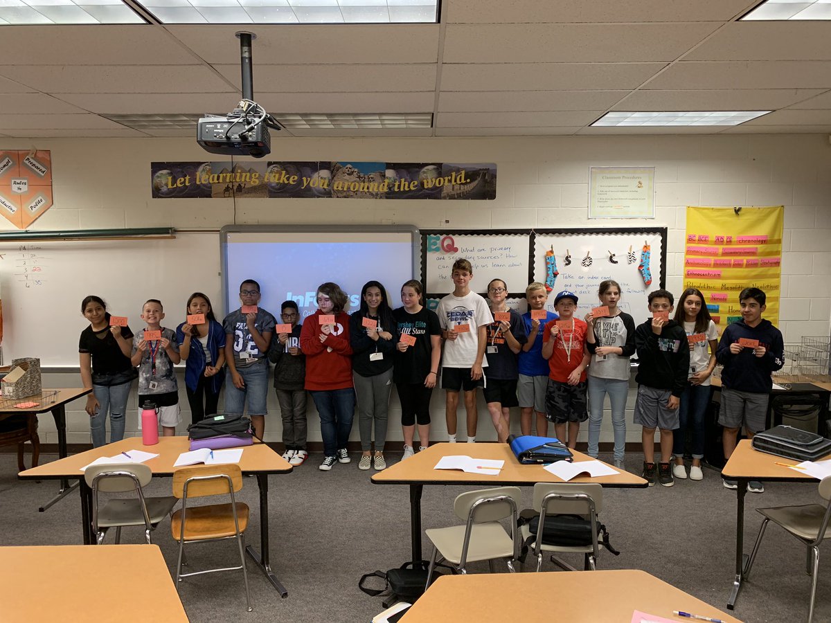 KnightsCCMS's tweet photo. The Knights were busy today perfecting their “human timelines.”  Great job, everyone! #ccmsKnightLife #FalconPride https://t.co/7TqCNeLNiv