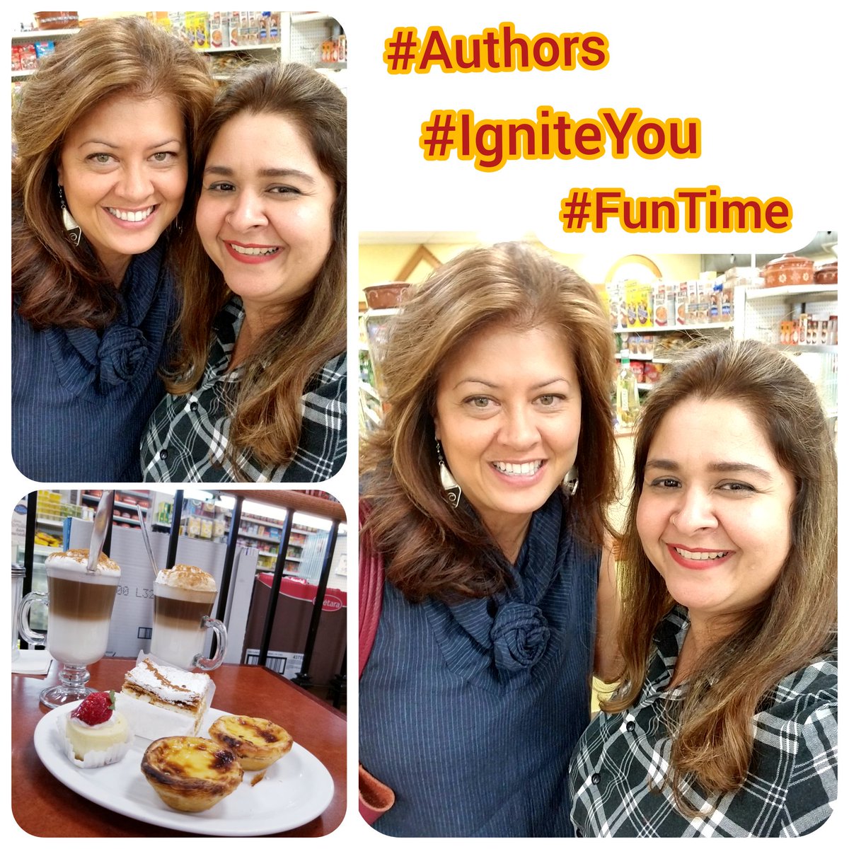 TaranumNKhan's tweet image. Life is better with friends! 
Spent time with my #igniteyou coauthor over delicuous Portuguese coffee and pastries at Nova in Mississauga. 
#delishbakery #makingtheway 
Samantha is beautiful inside out. I am so excited for all the amazing stuff we are going to do together 🙋‍♀️