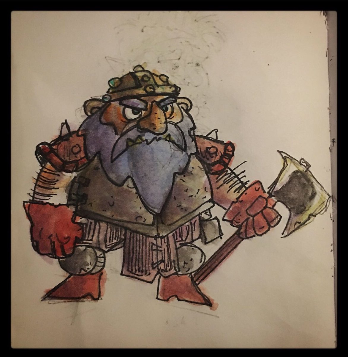mpbug1's tweet photo. Dwarf fighter #rpg #rpggame #dungeonsanddragons #dwarf #fighter #warrior #sketch #sketchbook #characterdesign #characterdrawing #dnd #thingsyoumightfindinadungeon #dungeonsanddoodles #dungeondoodles #dwarffighter #dwarfwarrior https://t.co/o7lzrz1qKM