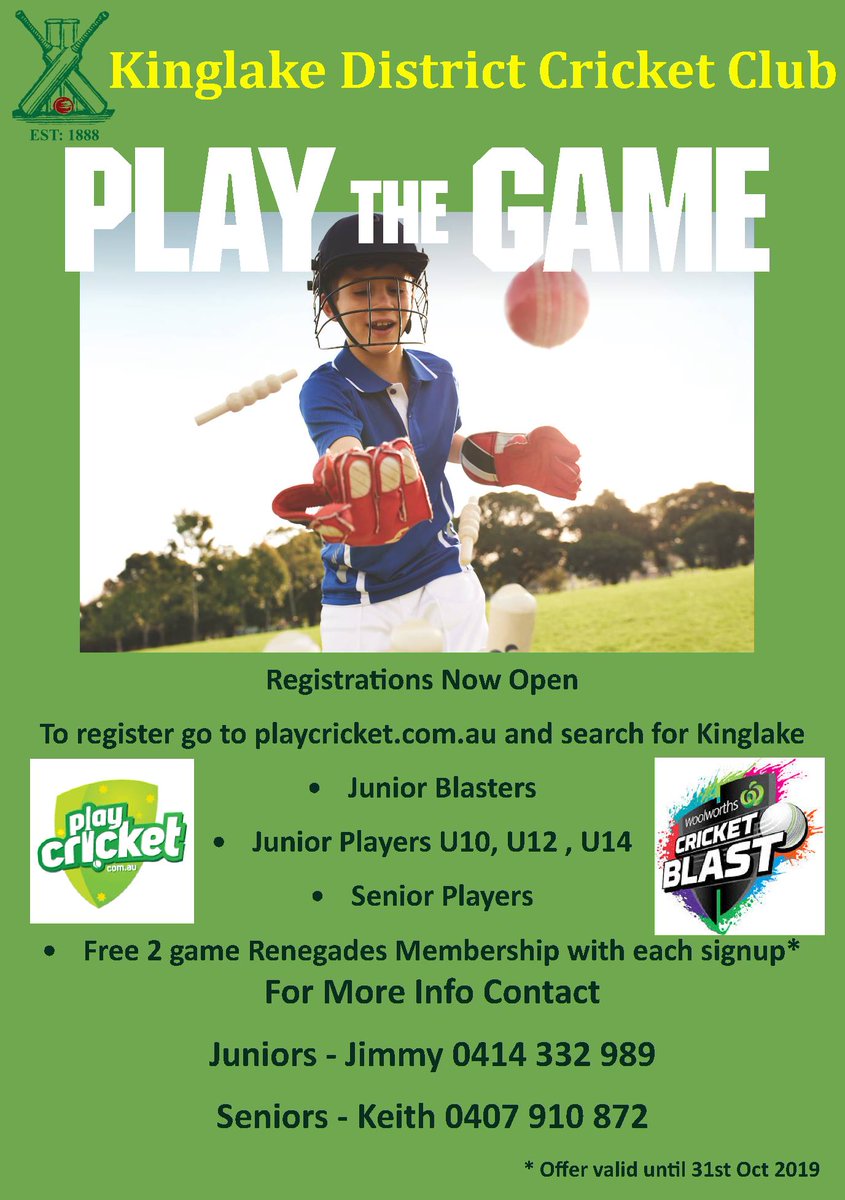 KinglakeCC's tweet photo. Kinglake Cricket Club will be running the BBQ at the Bollygum Market tomorrow 10am until 2pm. Come down for an egg and bacon sandwich or snag in bread and sign up for Junior Blasters, Juniors or Seniors. https://t.co/XCTmssGAav