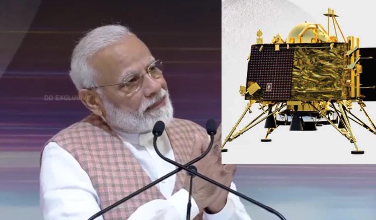 RONBupdates's tweet photo. Sad news: Vikram Lander of India's 2nd moon mission Chandrayaan-2 failed to make soft landing and has lost contact 
Modi said India is proud of our scientists. They’ve given their best and have always made India proud. These are moments to be courageous, and courageous we will be https://t.co/Y6EKoH4x6c