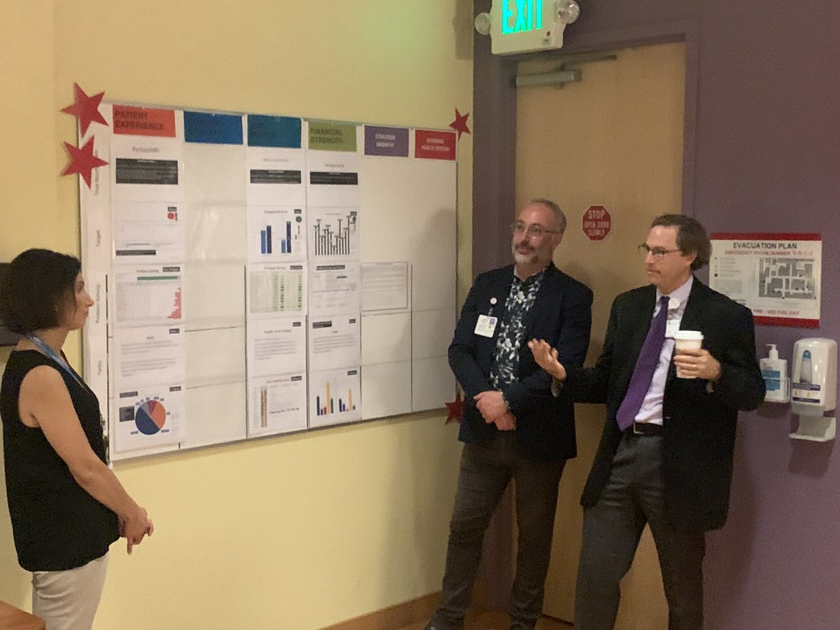 jessetamplen's tweet image. Dr. Josh Adler and VP George Weiss coaching True North Rounds @ UCSF Benioff Children’s Hospital’s Walnut Creek Campus. Inspiring to see front line problem solving to improve patient care. @UCSFLean