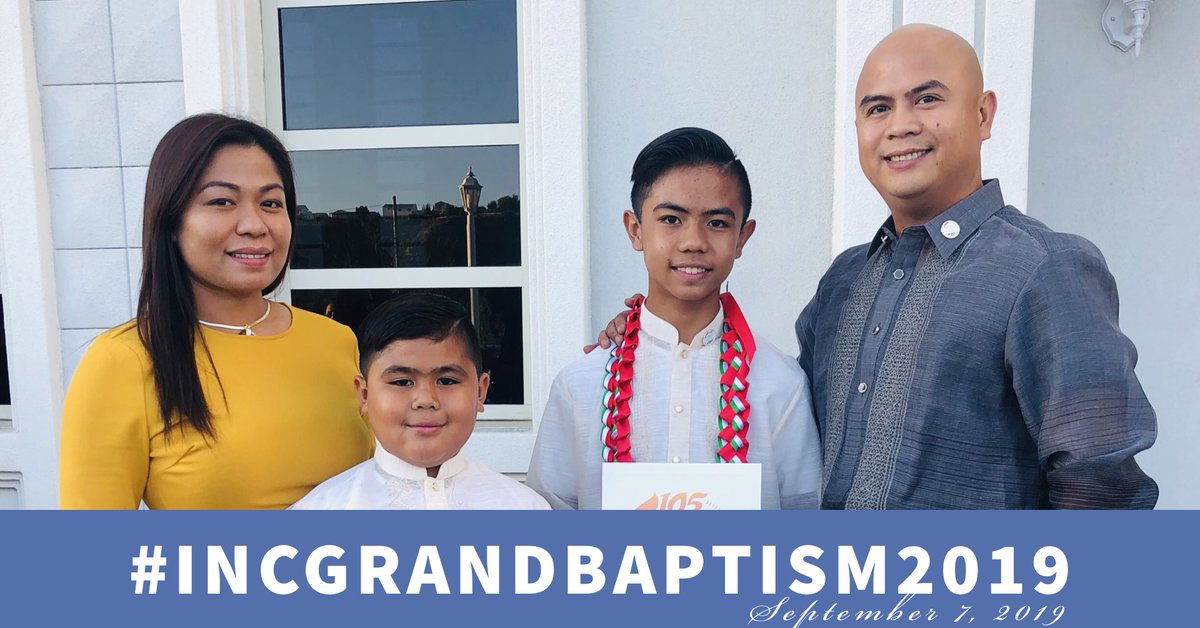 With my Panganay and Family after recieving the #INCGrandBaptism2019