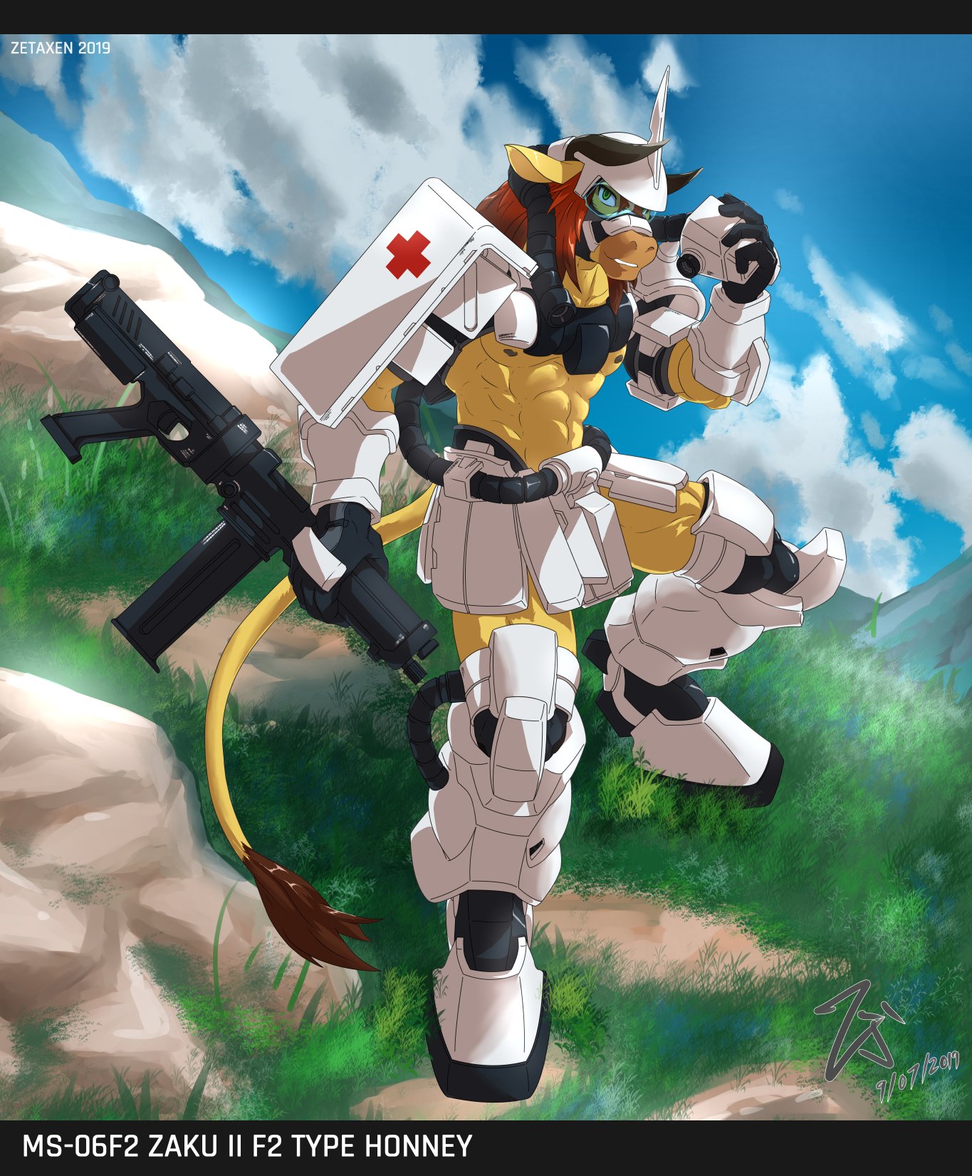 Zetaxen Ms 06f2 Zaku Ii F2 Honney Art Commission For Medicminohonney T Co Lbbinqeb5t Twitter