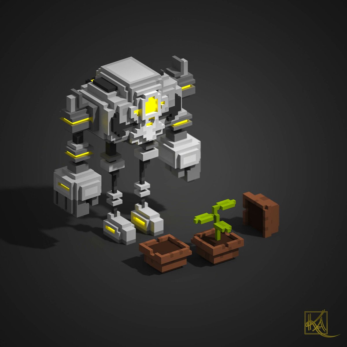 Torsion_23's tweet photo. Machine vs. Nature

#magicavoxel #voxelart #voxel #robot3d https://t.co/JxDPNHhC0X