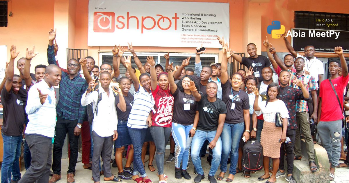AbiaPython's tweet image. It was indeed the greatest gathering of Pythonistas in Abia State. 

Total attendance: 59
Umuahia: 4
Anambra: 2
Portharcourt: 1
Owerri:3
Aba: etc

Thanks to everyone for coming around! Let&apos;s meet at #PyConNigeria
#AbiaMeetPy
@ThePSF 
@PythonNigeria 
@AfriPy