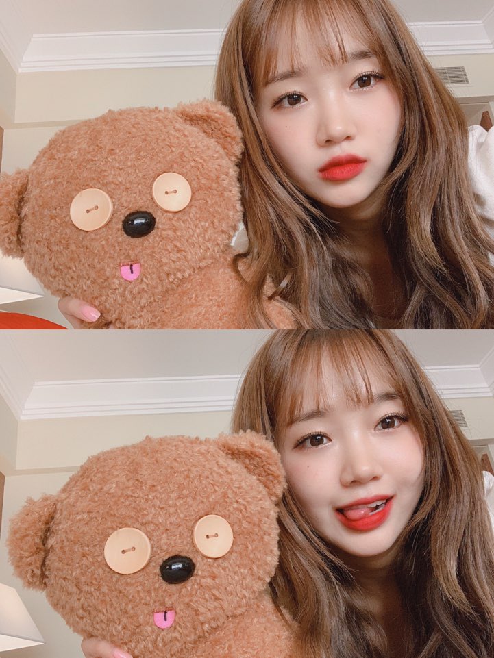 WekiMeki's tweet photo. 낼롱이듀 같이왔어용 🐻
무사히 잘 도착했어용 ✈️
키링 몸 조심해야해용 ㅜㅜ
밥 잘 챙겨먹구용 ! 🍚
#위키미키 #최유정 🌻
#방콕하기 #밥챙겨먹기
#조심해요오늘 😭🙏 https://t.co/H2xpj3NK3q
