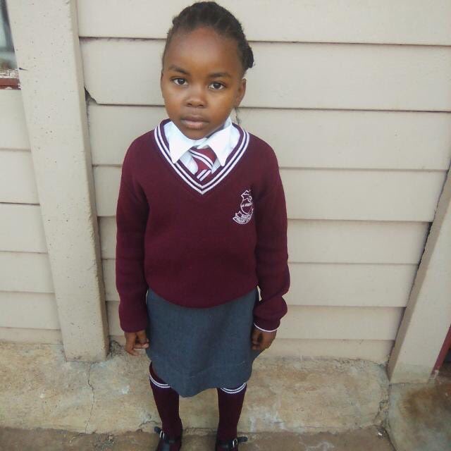 Kgothatso Molefe (7) has been missing since 24th July. She was last seen in a grey uniform along Mokgethi str in Tlhabane, Rustenburg getting into a car with 2 men after one man called her &amp; gave her a chocolate. 

If seen contact: 0810884749/0145655017 

Retweet For Awareness