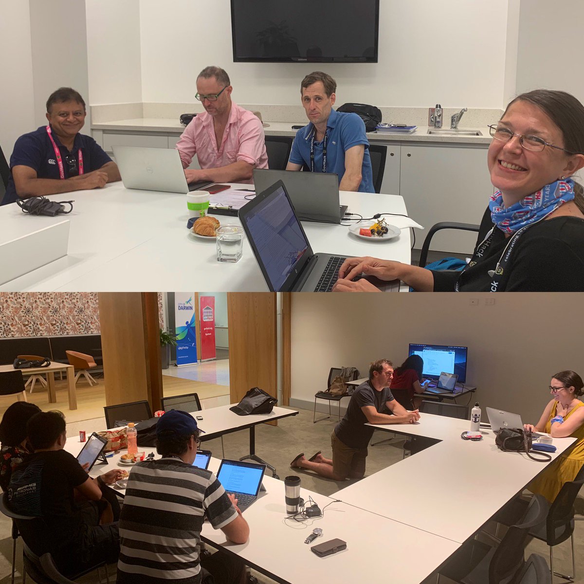 <a href="/GovHackAU/">GovHack Australia</a> Festival of ideas using open govt data to make our communities better places. Great discussions taking place <a href="/DIHubNT/">Darwin Innovation</a> #darwin <a href="/dka_connect/">DKA</a> #alicesprings   #watchthisspace @Moss4Cas <a href="/fanniebay/">Michael Gunner</a> #theterritory #boundlesspossible