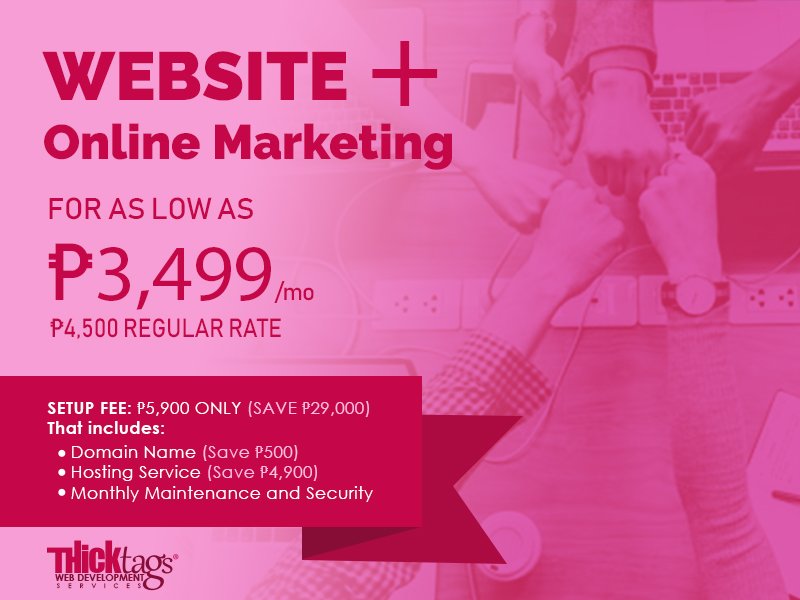 HURRY AND AVAIL OUR PROMO NOW 😊
(EXTENDED UNTIL SEPT 15, 2019)
Please visit my website to find out more about our services.
#TeamMarketing #MoreEarnings #OnlineMarketing #PromoWebsites #Enthusiast #Thicktags #Philippines