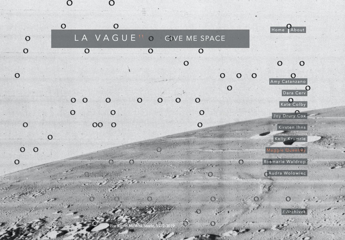 LaVagueJournal's tweet photo. Issue 11 has landed! Featuring Amy Catanzano, Dara Cerv, Kate Colby @katecolby131, Joy Drury Cox, Kirsten Ihns @ihnskirsten, Kelly Krumrie @syntacticon, Maggie Queeney, Rosmarie Waldrop, and Audra Wolowiec @audra_wolowiec: https://t.co/d1bv2GcT1k https://t.co/cf3UUIB1tC