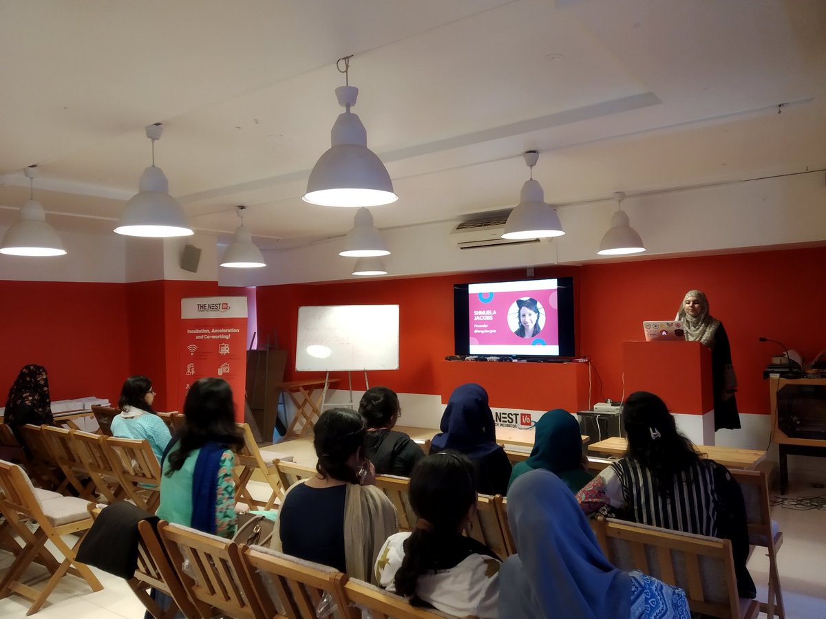 <a href="/zenabSalimKhan/">Zainab Salim🇵🇰🇩🇪</a> kicks off <a href="/nggirlskhi/">ngGirls Karachi</a> workshop! <a href="/AngularGirls/">ngGirls</a> looking forward to an exciting day mentoring! <a href="/angular/">Angular</a>