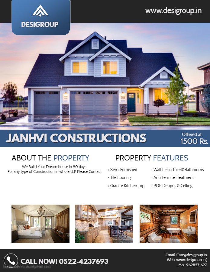 DesiGroups's tweet photo. Please Contact for any kinda Construction mini , Hi-rise in whole U.P we take Tenders in Labor rate and With material as well.
We build your dream house in 90 days.
#JANHVICONSTRUCTION
For more Info:-9026444678, 05224237693
E-mail.care@desigroup.in https://t.co/bvW10jKZzq